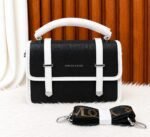 Structured Satchel Crossbody Bag With Detachable Strap