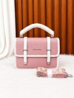 Structured Satchel Crossbody Bag With Detachable Strap