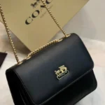 Coach Smooth Leather Flap Shoulder Bag