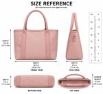 Minimalist Textured Woven Shoulder Tote Bag with Leather Trim - Image 9