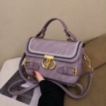 Embroidered Flap Satchel Crossbody Bag - Image 7