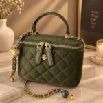 Quilted Denim Vanity Crossbody Bag