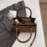 Premium Textured Handbag With Crossbody Strap - Image 6