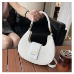 Chic Curved Crescent Shoulder Bag - Image 7