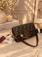 Geometric Monogram Flap Shoulder Bag - Image 3