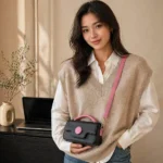 Girls Crossbody Bag with Sphere Accent Clasp - Image 7