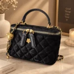 Quilted Denim Vanity Crossbody Bag - Image 5