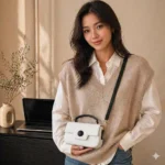 Girls Crossbody Bag with Sphere Accent Clasp - Image 8