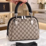 Canvas Dome Satchel Handbag For Women