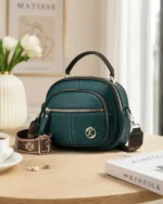 Domed Multi-Pocket Crossbody Bag