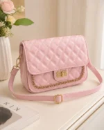 Quilted Chain Shoulder Bag - Image 2