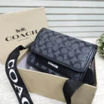 Coach Signature Canvas Flap Crossbody Bag